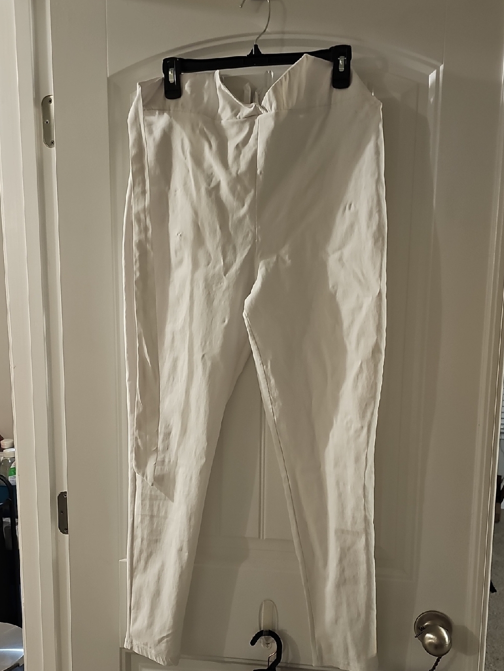 Men's White Casual Stretch Pants